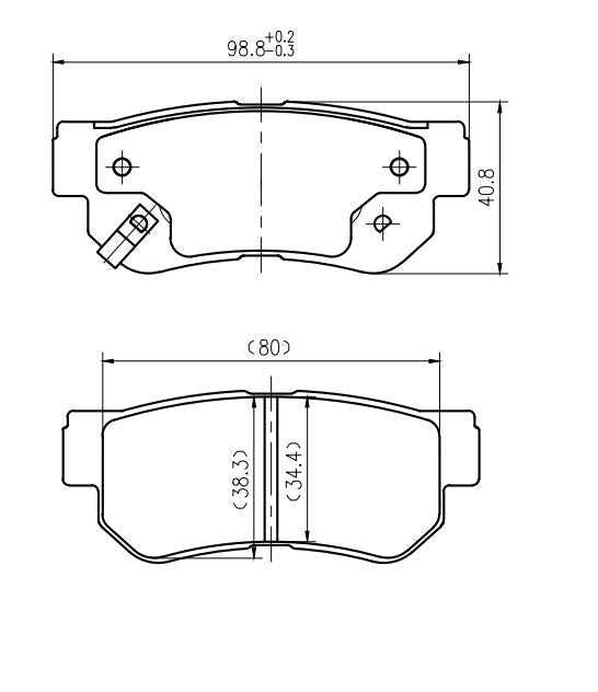 thumbnail image 2 of Front Ceramic Brake Pad Kit For Hyundai Elantra (2007-2010) & Sonata (2004-2010) – KAC Direct Replacement 2 of 6