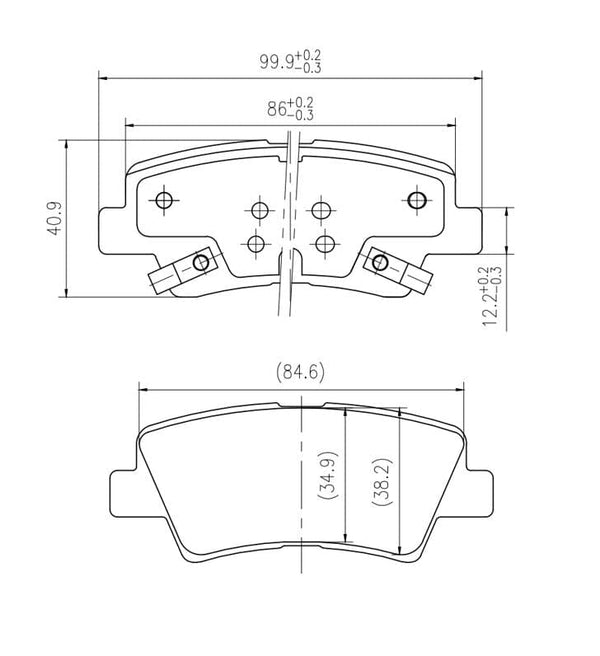 Rear Brake Pads for KIA Cerato BD,YD 2016On EP2088 EMBERTEK AUSTRALIA