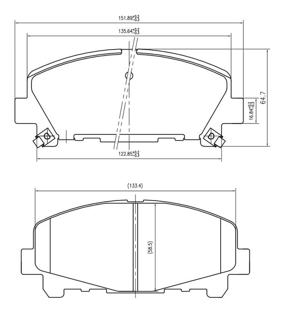 HONDA ACCORD 2003-2008 NON EURO-R REAR BREMBO BRAKE PADS main image 1