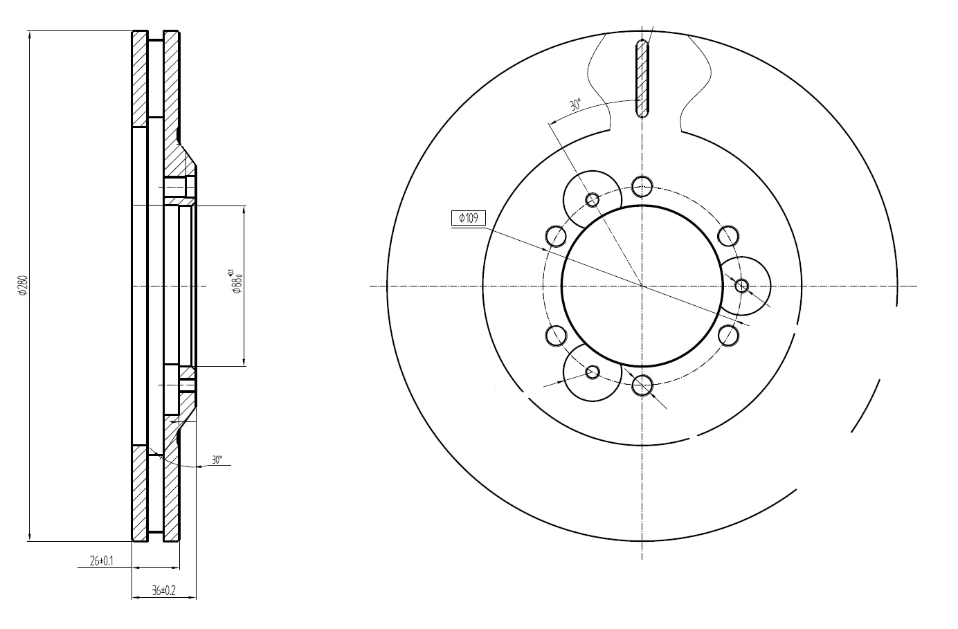 Abs Rotor 2x EMBERTEK FRONT Brake Rotors for GREAT WALL [Cross Ref: DBA2290E ...