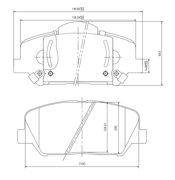 Front Brake Pads for KIA Optima TF 2011-2015 EP2270 – EMBERTEK AUSTRALIA
