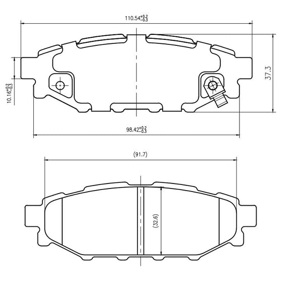 REAR Brake Pads for SUBARU Impreza 2005-2016 EP1803 – EMBERTEK AUSTRALIA