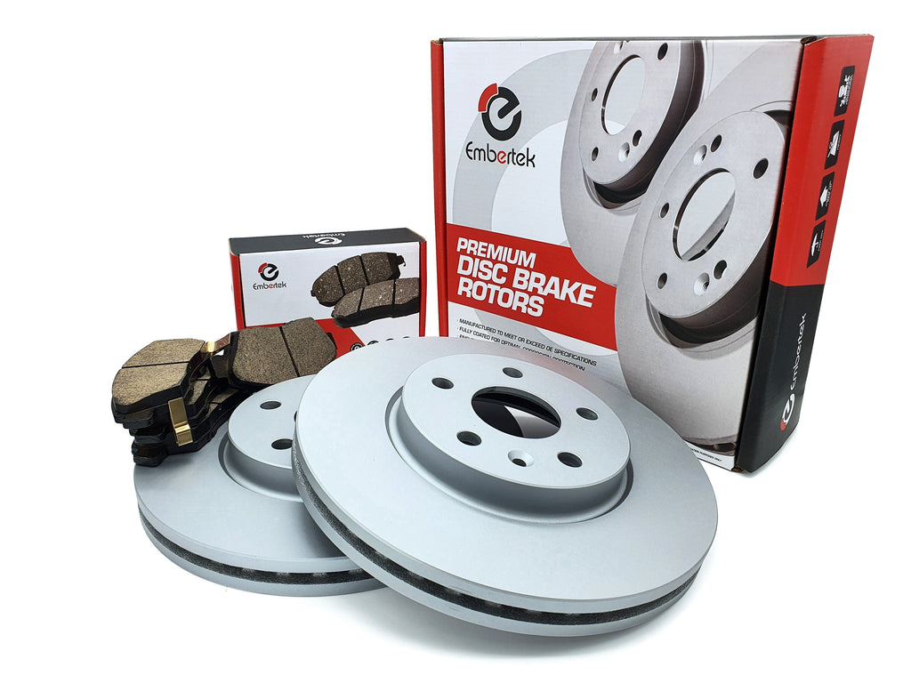 Front Disc Brake Rotor & Pads Kit For Honda Rancher 420 2007-2014 - Semi-Metallic Brake Set